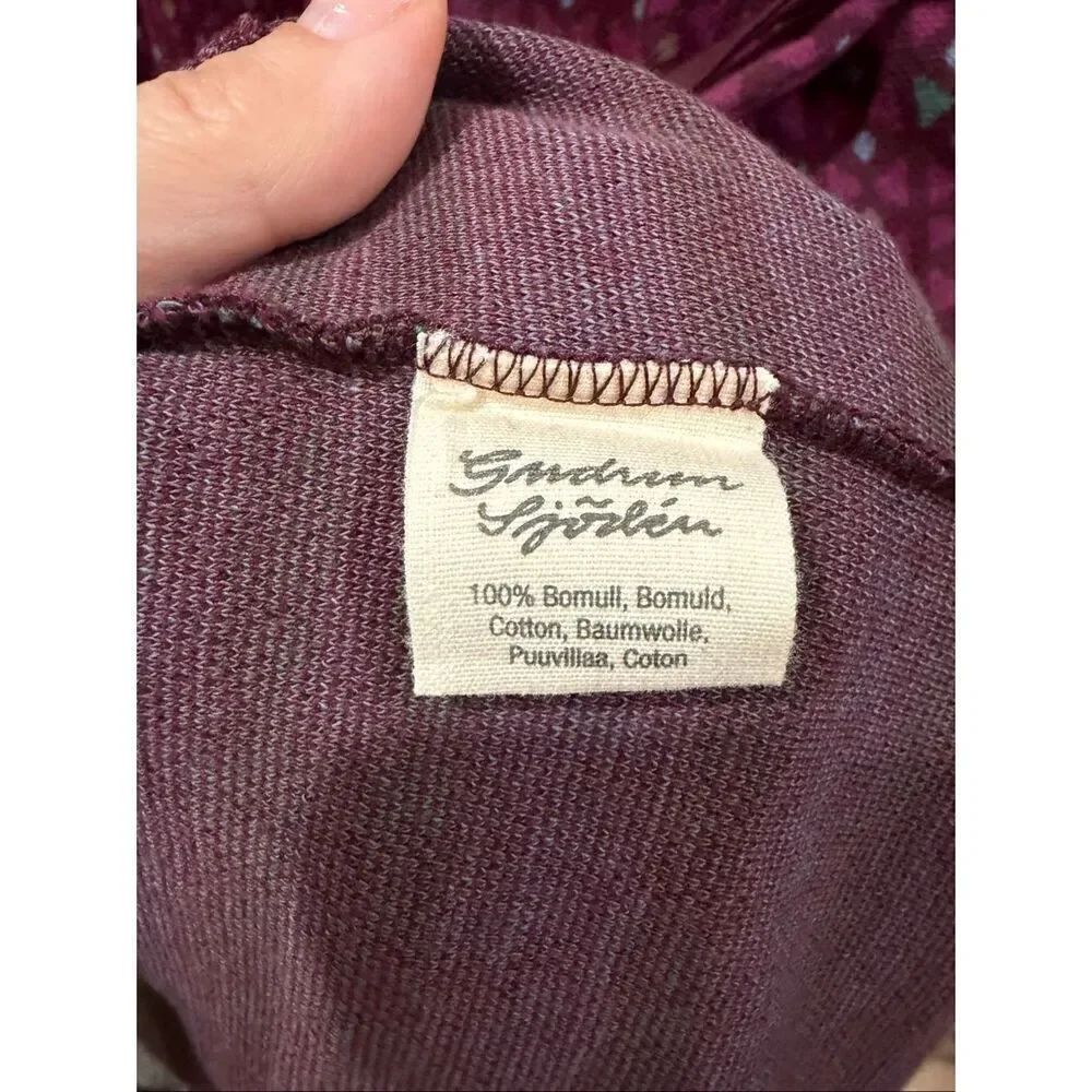 Gudrun Sjoden midi burgundy dress size Large - Picture 5 of 8